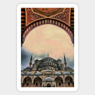 Turkey. Istanbul. The Blue Mosque. Entrance. Sticker
